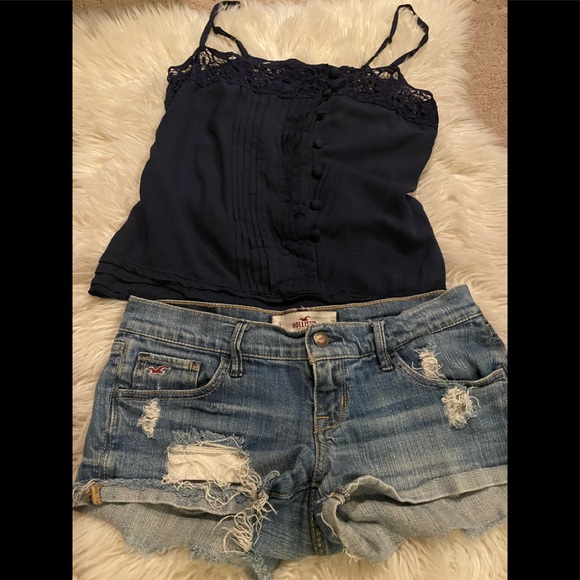 Hollister Pants - HOLLISTER Denim SHORTS & TANK TOP 26 3 lot